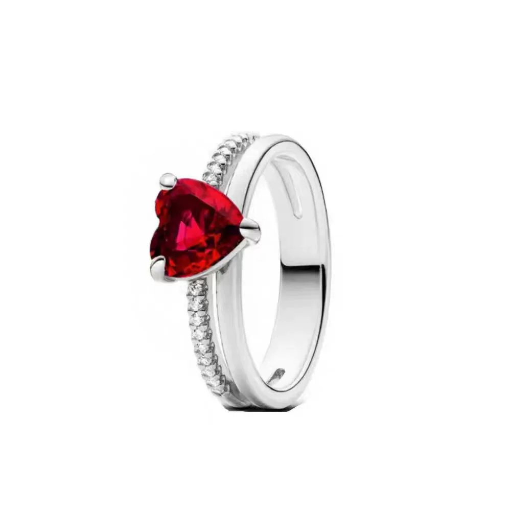 Fashion Women Men Girls Rings Stainless Steel White Copper Silver Gold White Pink Red Zircon Cartoon Letter Heart Flower Rings Jewelry A Gift-image-1105290826