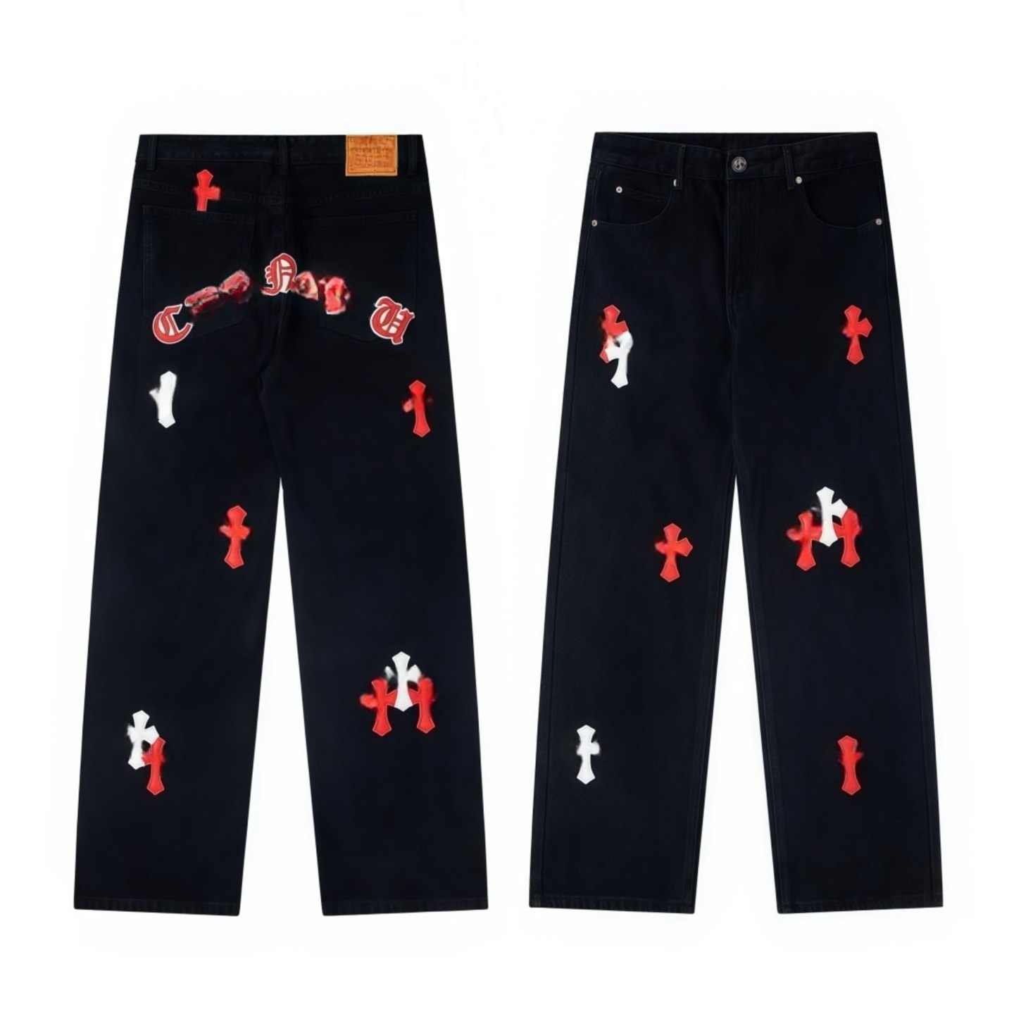 CH Men's Jeans Designer Washed chrome jeans denim Trousers Letter Prints Long Style High Quality Luxury Jeans Motorcycle Cross Straight