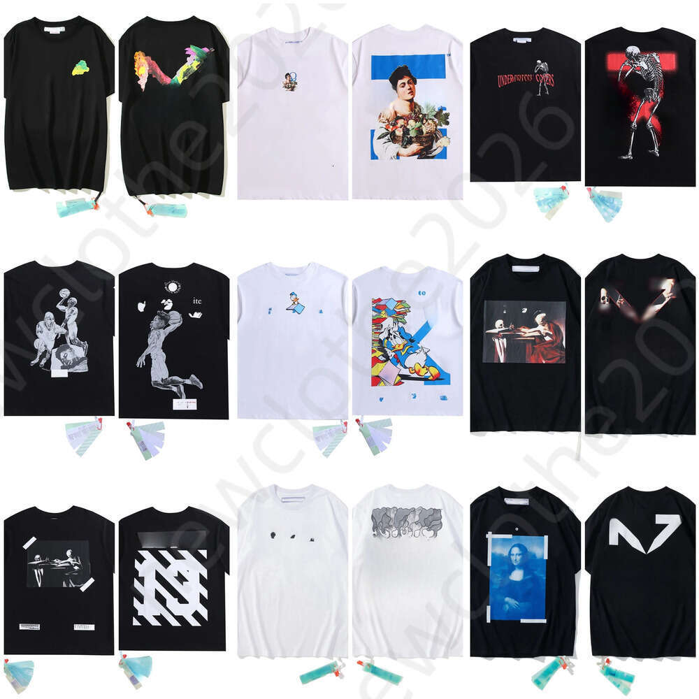 offes white mens T shirts designer tshirt Offes Clothing Luxury ofes Letter Print Clothing White Shirts Women Loose Short Sleeve Tees Man Casual Cob