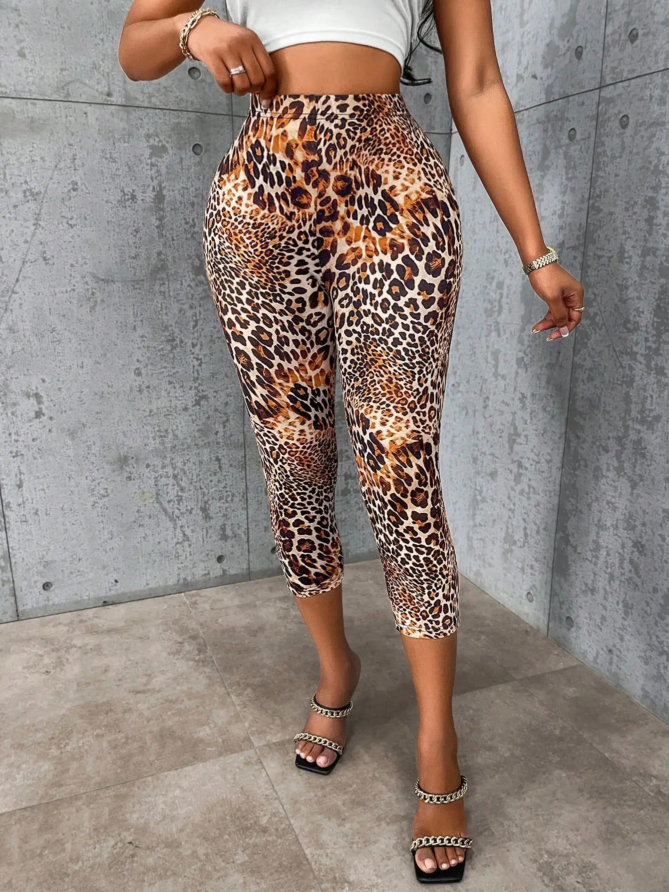 Womens Leopard Print Leggings High Waist Stretch Sexy Streetwear Spring Summer Party Club Casual Fashion Trousers 260428