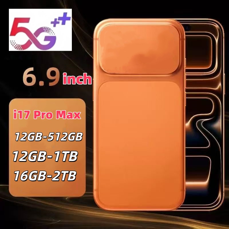 Hot selling item 6.9-inch i17 Pro Max smartphone i17 smartphone camera 2TB RAM Face ID full screen smart computer smartphone Android 15 phone unl-image-1105305296