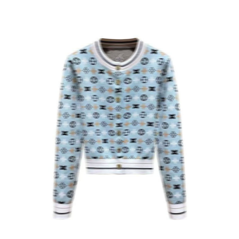 Women's cardigan knitted sweater top with metal button decoration design for spring and summer high-quality women's knitted sweater