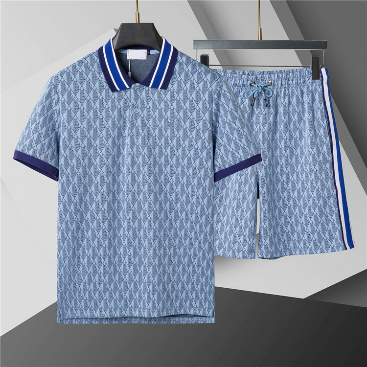Designer Mens Tracksuit Summer Fashion Male Sets Letters Print Short Sleeve Tees Suit High end Quality 15 Color T Shirts Tops and Shorts 2 Piece Set