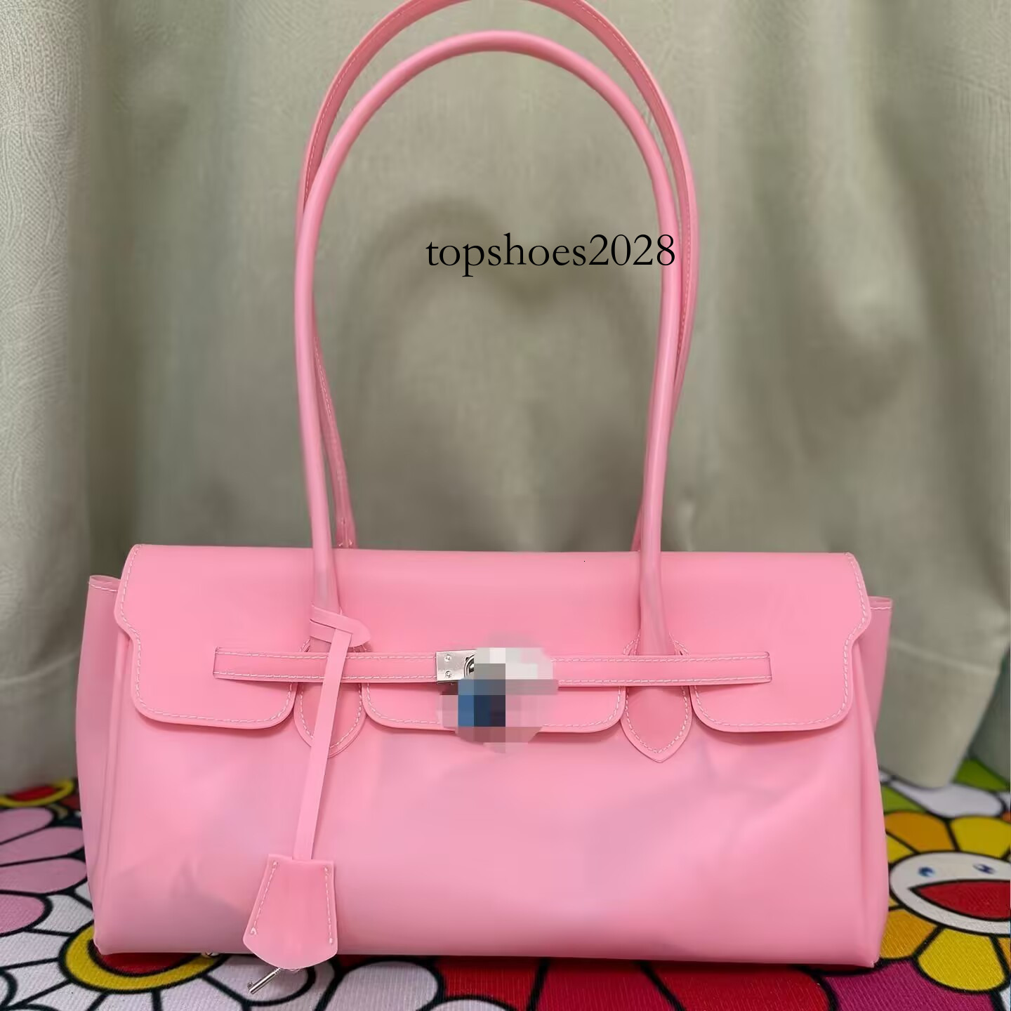2026 New Summer kiikii's same Trend: Korean style jelly women large capacity handbag platinum for commuting shoulder and underarm bag 36cm-image-1109671371