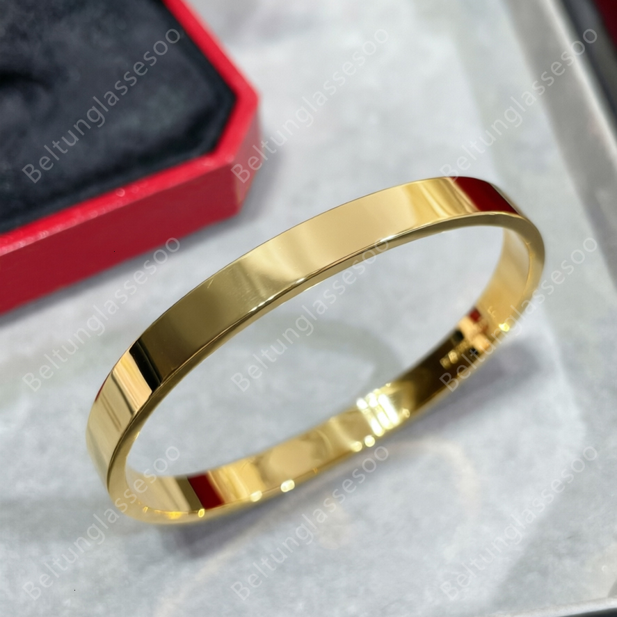 Designer Bracelet Women Top V-Gold Charm Bracelets 18K Gold Plate Luxury Thick Thin Bangle Diamonds with Screwdriver High-end Jewelry 3 Colors wi