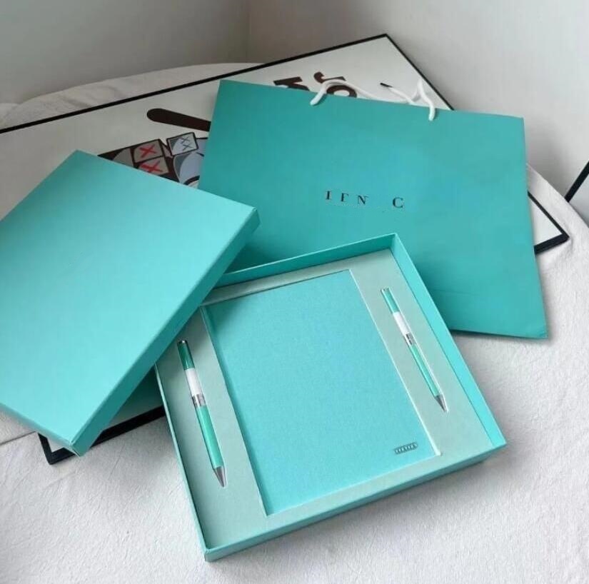 2026 New Wholesale Last Arrival Fashion Designer Letter Printed A5 Retro Business Notepads Set Luxury Thickening Student Notebook With Ballp