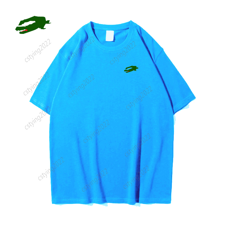 Men's and women's 100% cotton Crocodiles Embroidery T-shirts,oversized short sleeved fashionable T-shirts, soft Brand T-shirt clothing-image-757556390