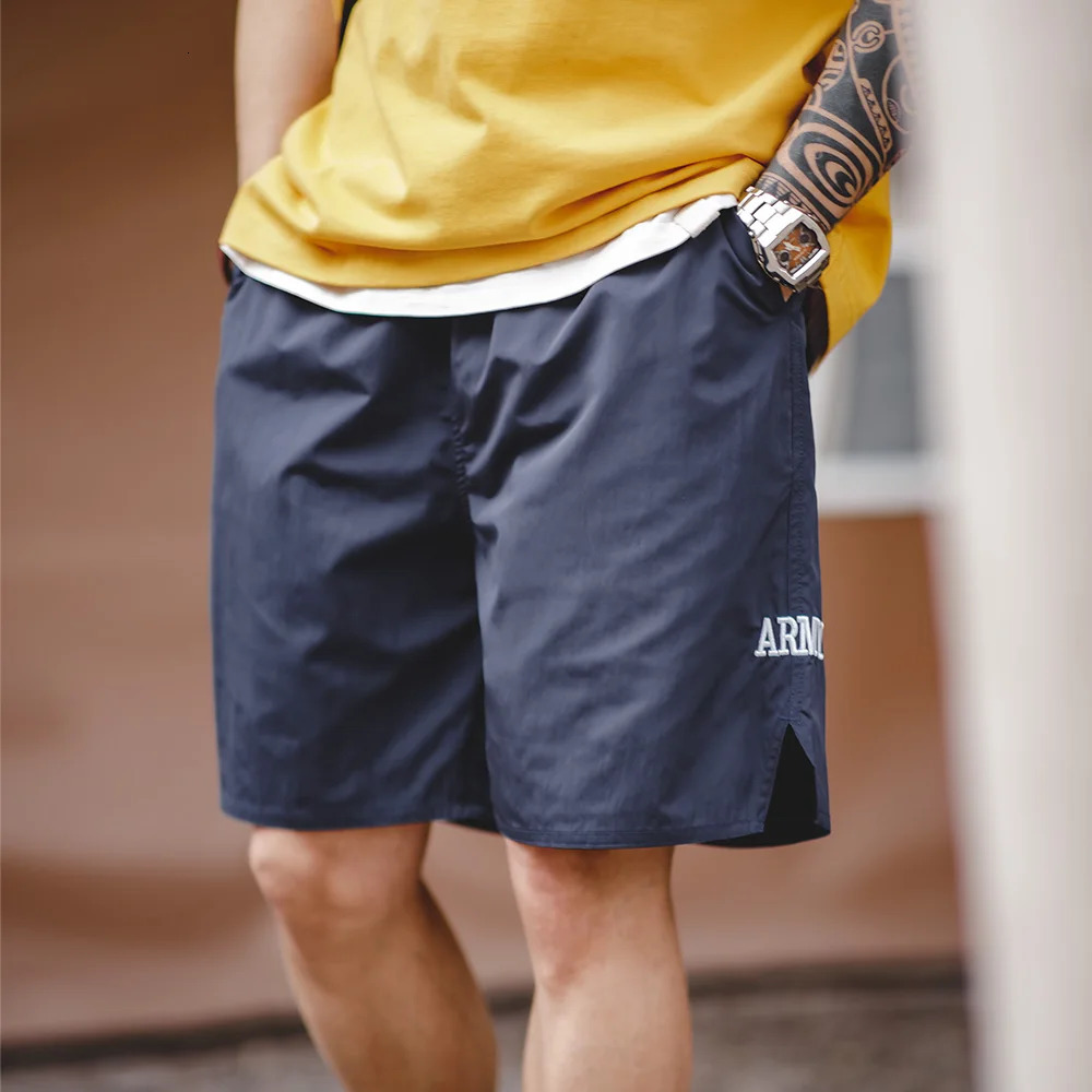 Maden Retro Training Sports Shorts with Thin Letter Embroidered Straight for Mens Summer Fashion Pants 260509