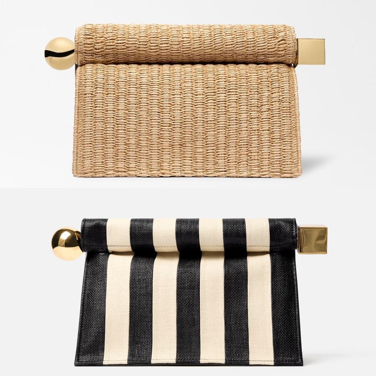 2size Raffia straw rond carre clutch bag 10a Designer Shoulder bag Luxury Pochette tote envelope handbag white pink bag Womens Men Chain leather Cro