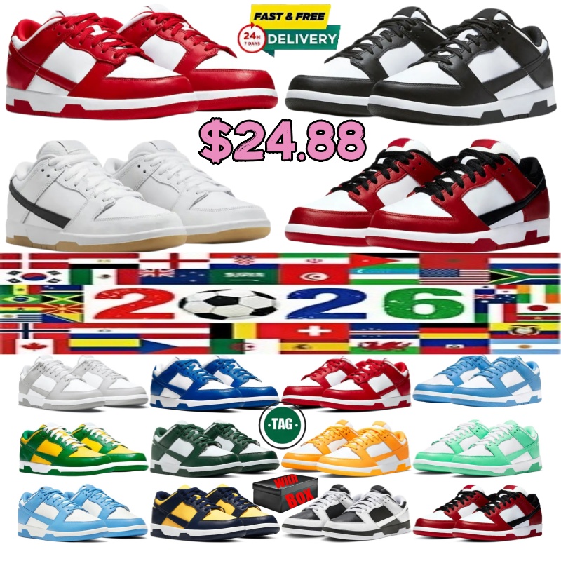 Free shipping Original Box Designer Shoes for Men Sneakers Women Running Shoe Panda Triple White Black Grey Fog Power Brown GAI outdoor Sports mens