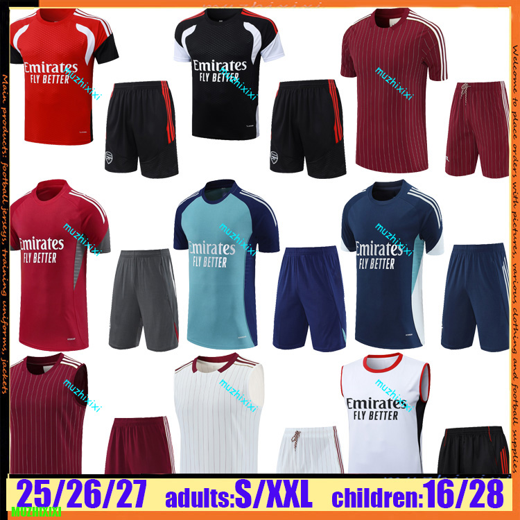 2026 2027 Arsenally tracksuit SAKA Football soccer jerseys gunners training 25 26 THOMAS TIERNEY Men Kids tracksuits shirt shorts kit maillot foo