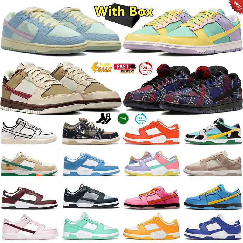 2026 With Box Designer Mens Casual Shoes Jogging Walking Flat Shoe Easter Visty Nardwuar Panda White Black Triple Pink Women Trainers Sports Sneaker