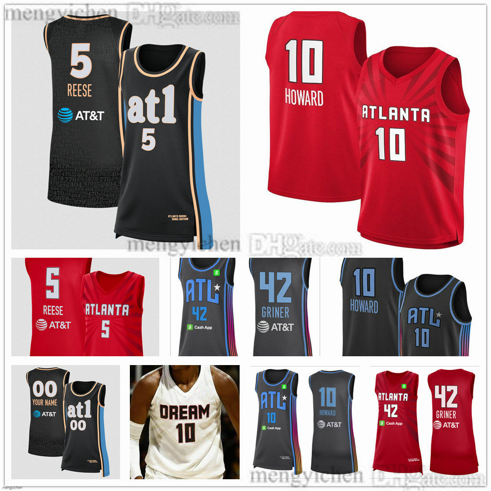 2026 Rebel Atlanta Women Dream Basketball Jersey 5 Angel Reese 10 Rhyne Howard 3 Jordin Canada 2 Te Hina Paopao 15 Allisha Gray 42 Brittney Griner P