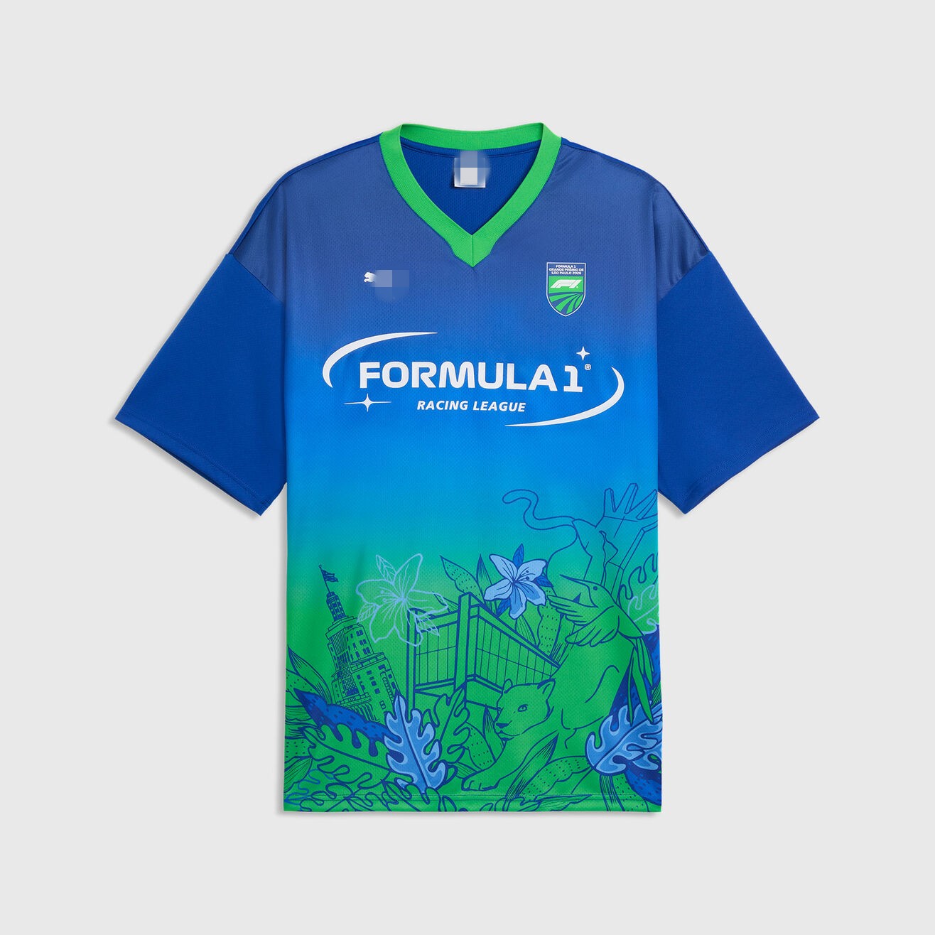 High end customization F1 Collection Brazil Relaxed Jersey High quality short sleeved T-shirt