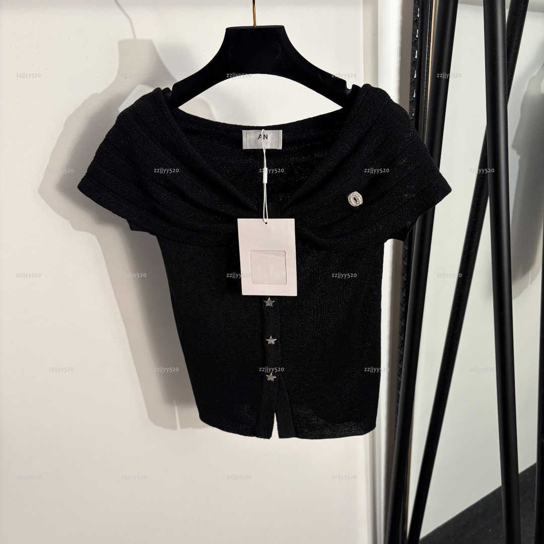 Brand V collar women top summer lady knitwear women designer clothes bow tie one neck short jacket A699X14N069