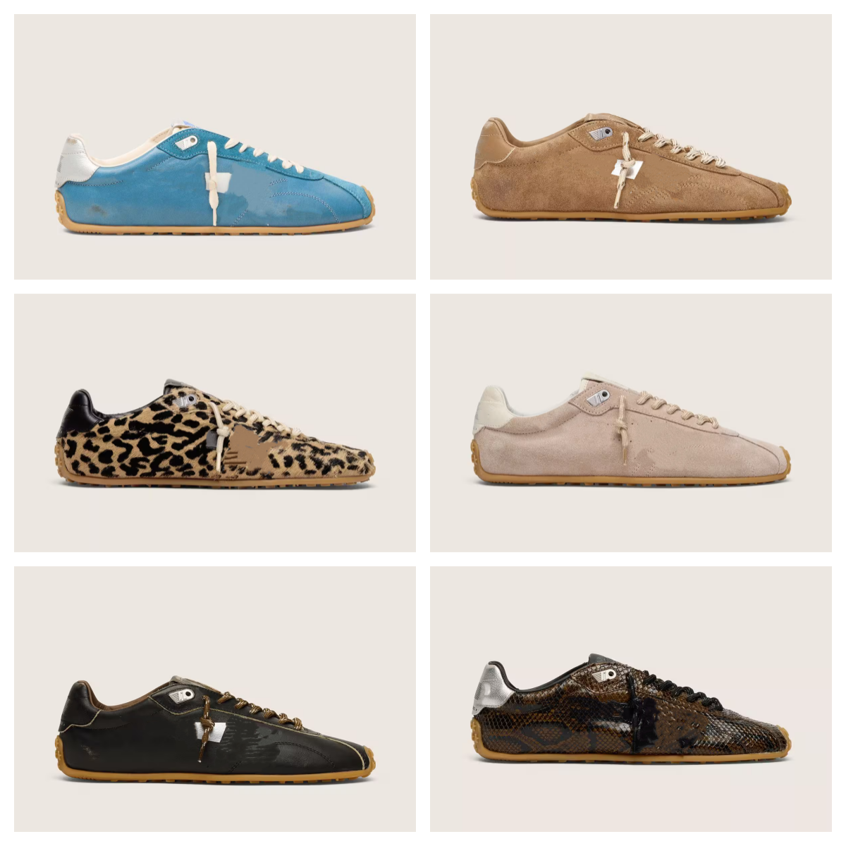 New Women Running Sneakers Super-star True Shoes Leather Vintage Star Pattern Casual Shoes Distressed Thick Sole Low Footwear Street Daily Lace-Up T