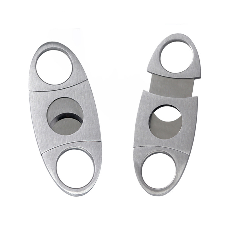 Stainless Steel Cigar Cutter Knife Portable Small Manual Double Blades Cigars Scissors Metal Cut Devices Tools Smoking Accessories