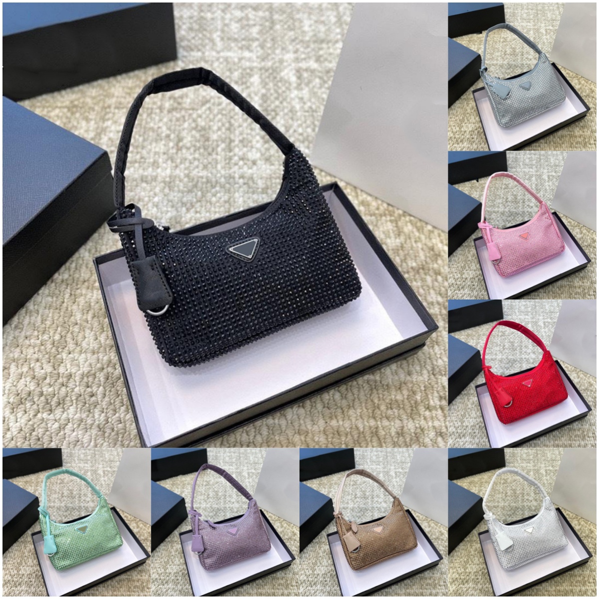 rhinestone designer bag pradw Designer Bags 2026 Trends sac purse crossbody designer bags for women luxury sac de luxe luxury bag shoulder purses-image-966453336