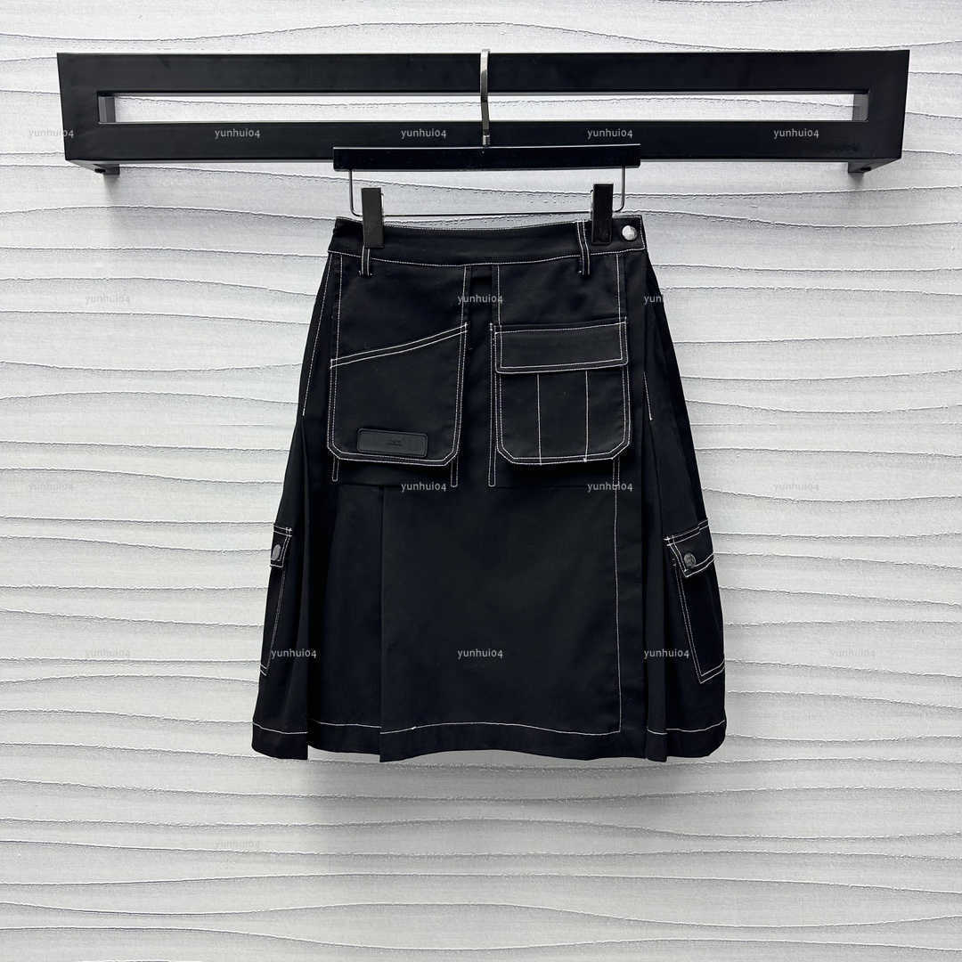 Popular Skirt women dress Summer lady dresses women designer clothes pleated pocket skirts A078X02N085-image-1105615347