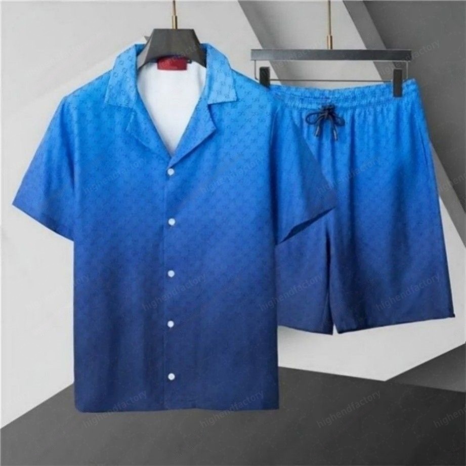 Luxury Designer Mens Tracksuit Summer Fashion Male Sets Letters Print Short Sleeve Tees Suit High end Quality 15 Color T Shirts Tops and Shorts 2 Pi