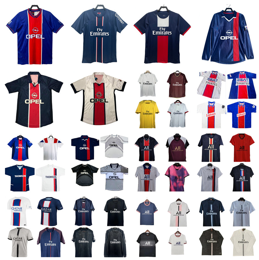 Paris Jersey IBRAHIMOVIC OKOCHA Retro soccer JerseyS 94 95 96 98 99 00 01 02 06 07 11 12 13 14 15 16 17 Psges NEYMAR JR MBAPPE RONALDINHO footbal-image-761264942