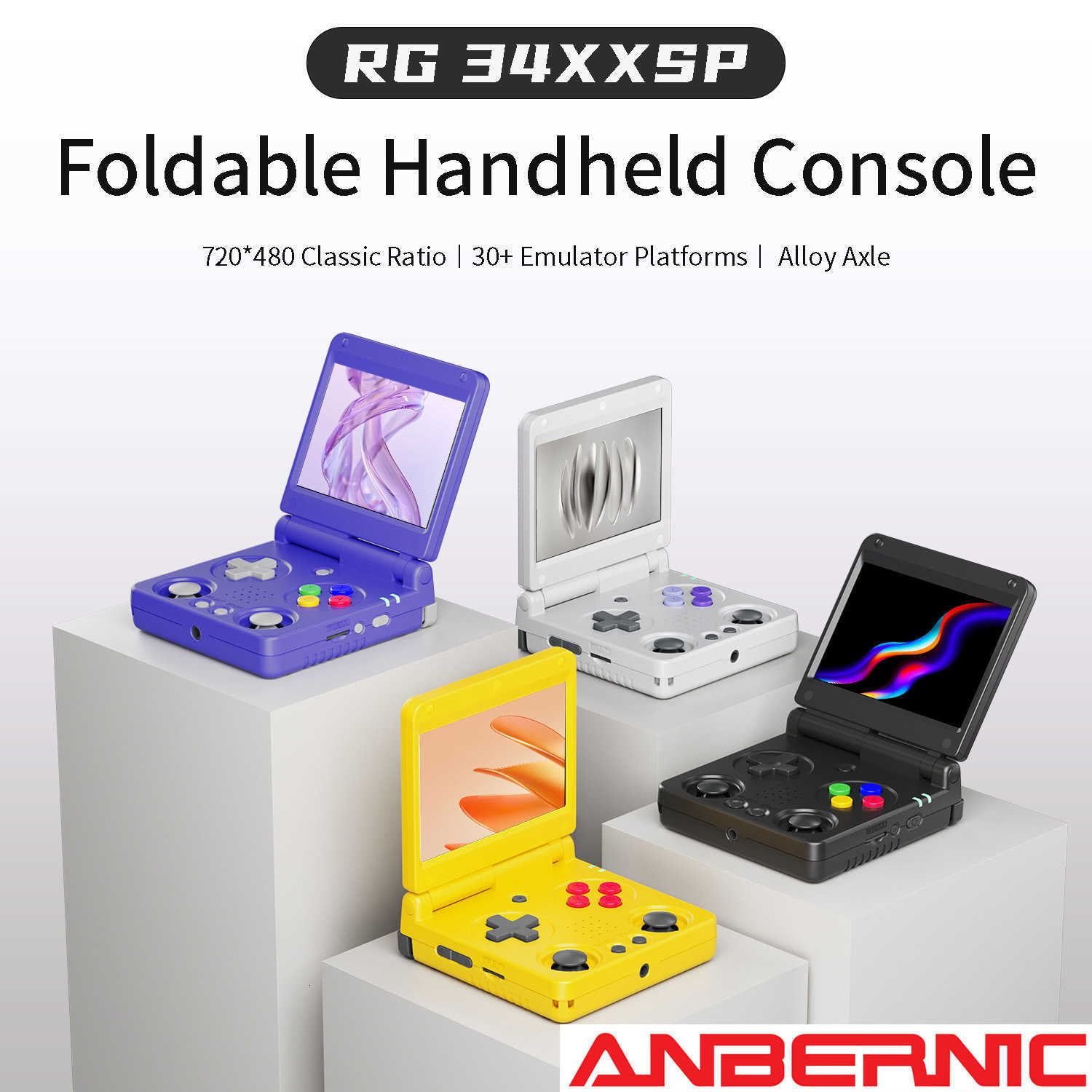 ANBERNIC RG34XXSP Dual-Rocker Flip-Cover Folding Retro Portable Game Console with a Vintage StyleJ260512-image-1085579319