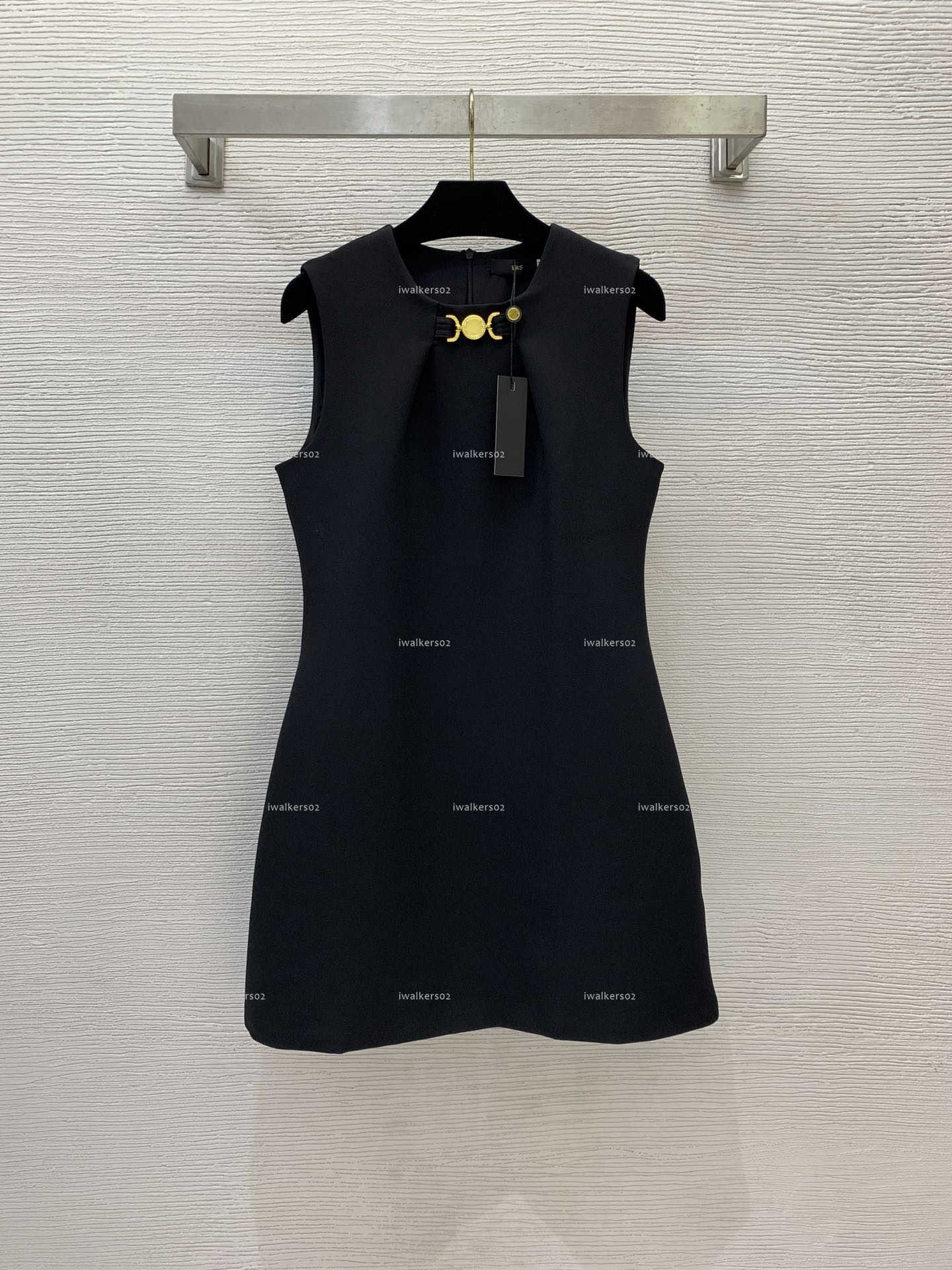 Classics Crew neck women dress Summer lady dresses women designer clothes Simple fitted sleeveless skirtA1156X01N073-image-1105615309