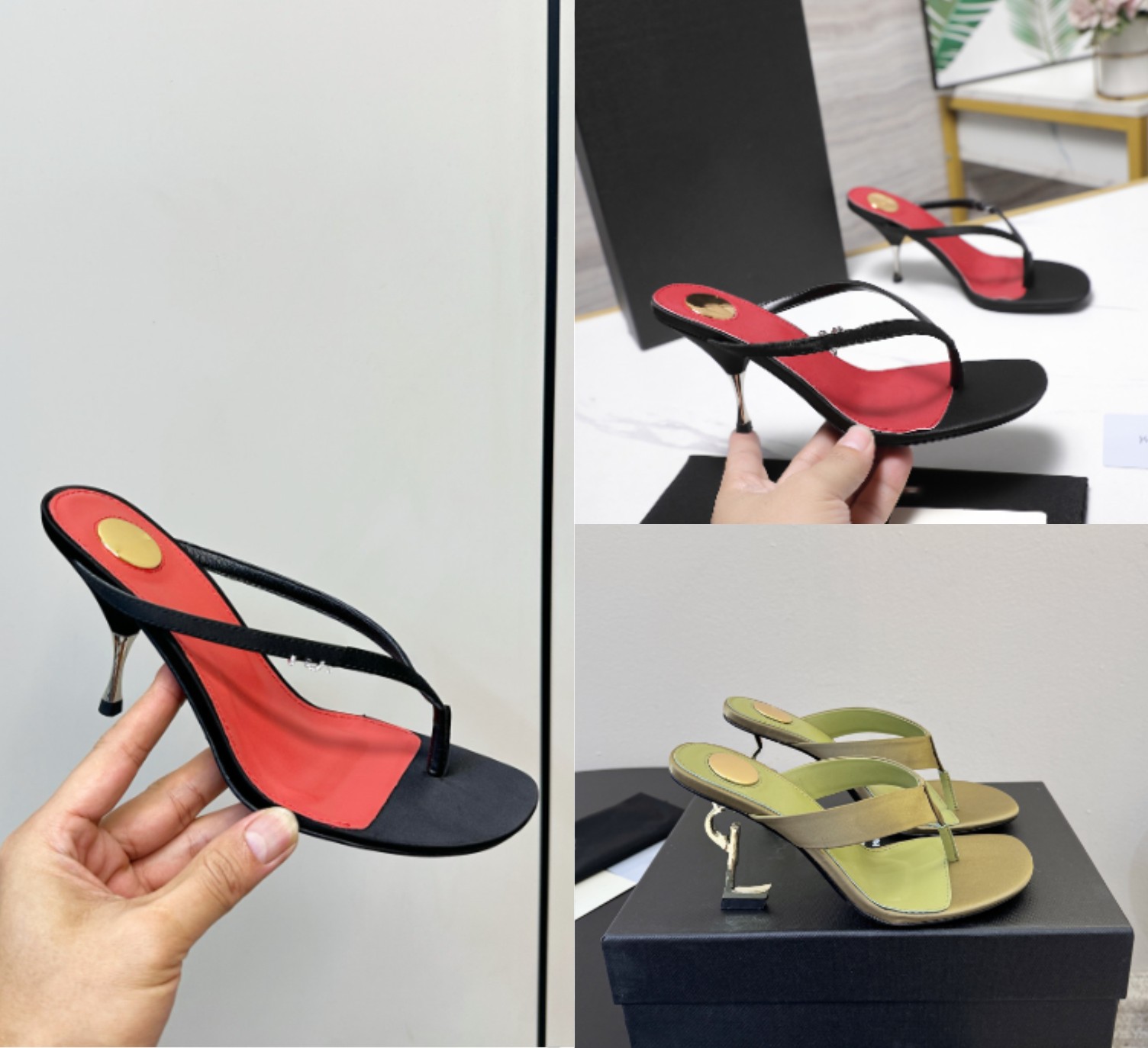 Designer Women Shoes Opyum Mules Fashion Jerry Mules Cassander Heel Square Toe Thong Sue Mules Beach Casual Sandal Heeled Slide Slippers SIZE 35-41