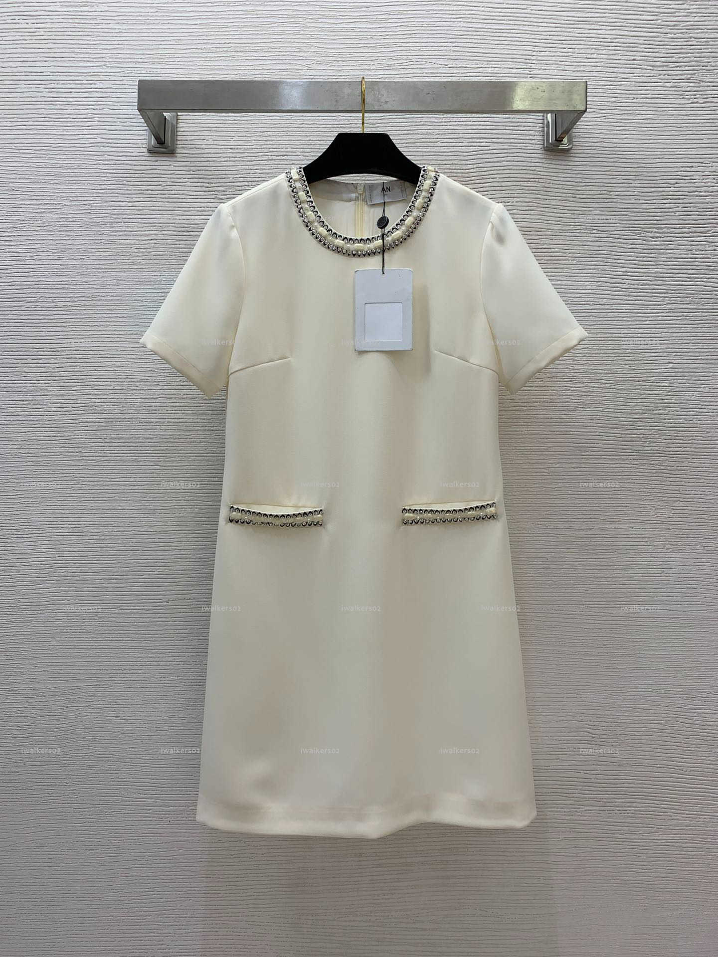 Classics Crew neck women dress Summer lady dresses women designer clothes H-style versatile short-sleeve skirt A002X01N044-image-1105615569