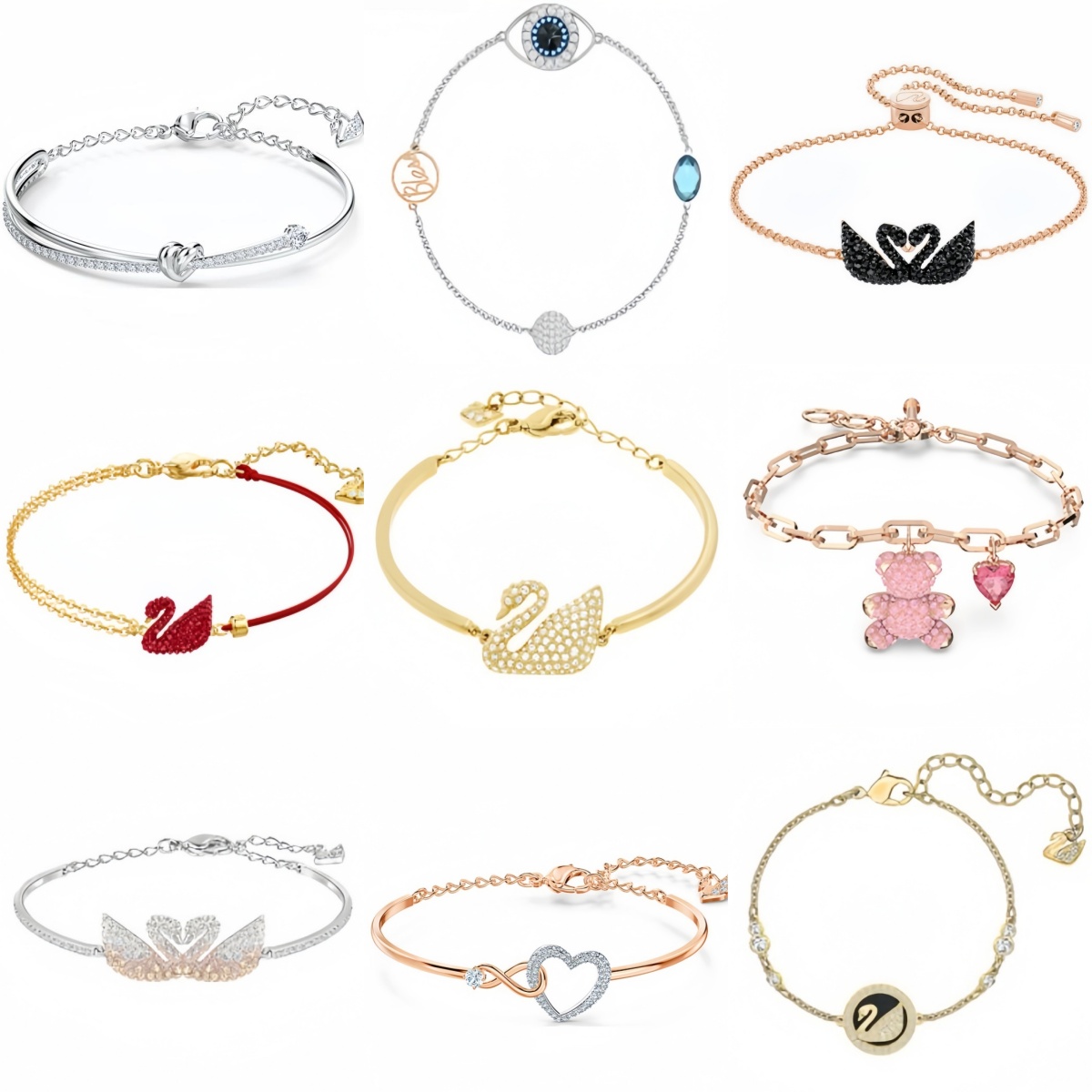 swan bracelet women jewelry designer bracelet bangle diamond high quality crystal bracelets classic bounce friend's mother's birthday part