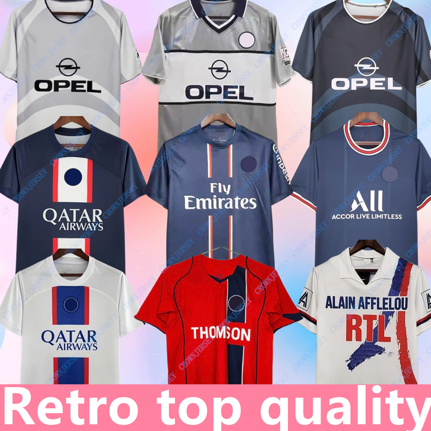 Retro-Klassiker 73 74 12 13 14 15 17 18 19 20 21 22 23 IBRAHIMOVIC-Fußballtrikots VERRATTI DI MARIA LAVEZZI DRAXLER CAVANI KIMPEMBE MBAPPE RONALDINH