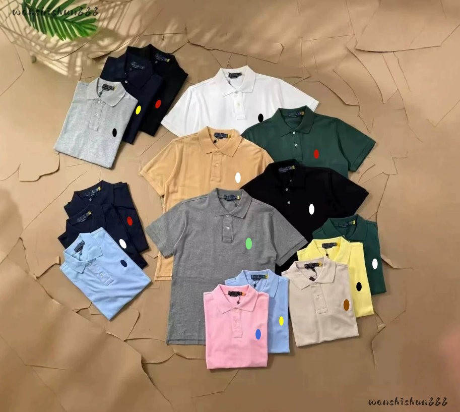 POLO Men T Shirt Designer Polos Shirt Collar Lapel Classic Embroidery Pony Mens Short Sleeve Tshirt Color Trendy Versatile Comfortable Tops Business