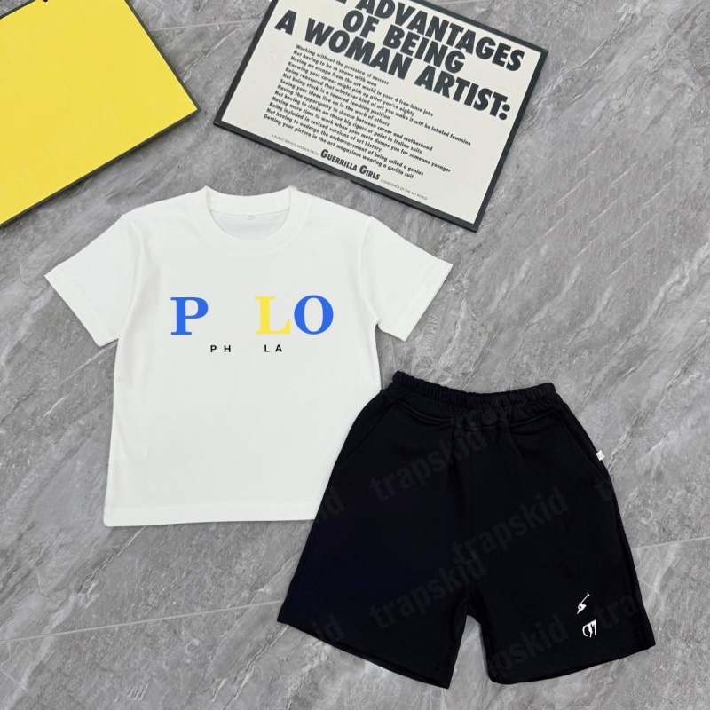 Designer Children Tshirt Luxury Boys Girls 2pcs Set Fashion Sportwear Summer Kids Short Sleeves Tshirts Luxury Tops Tracksuit Child Clothes