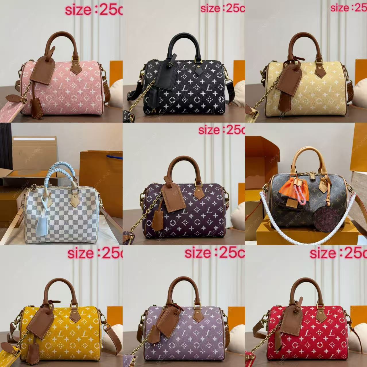 The new summer designer speddy25 pillow bag are of high quality Some products come with free pillows Steel and copper hardware fittings Luxury Bag 1