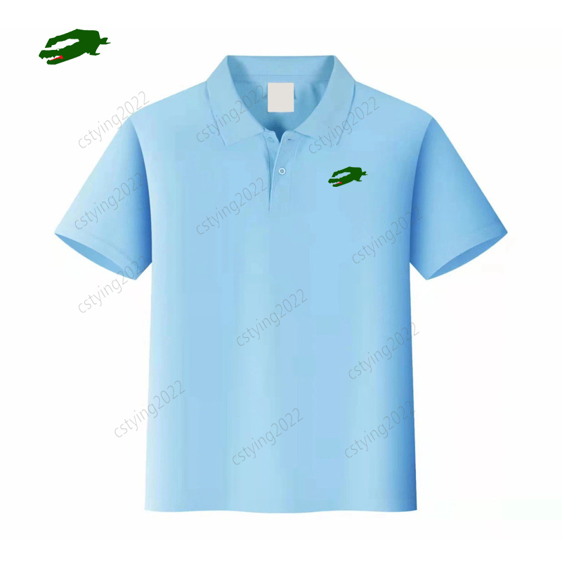 Summer Brand Crocodiles Embroidery Polo Shirt Men's Short Sleeve Top Business Casual Breathable Polo-shirt for Men Plus Size S-4XL-image-758197819