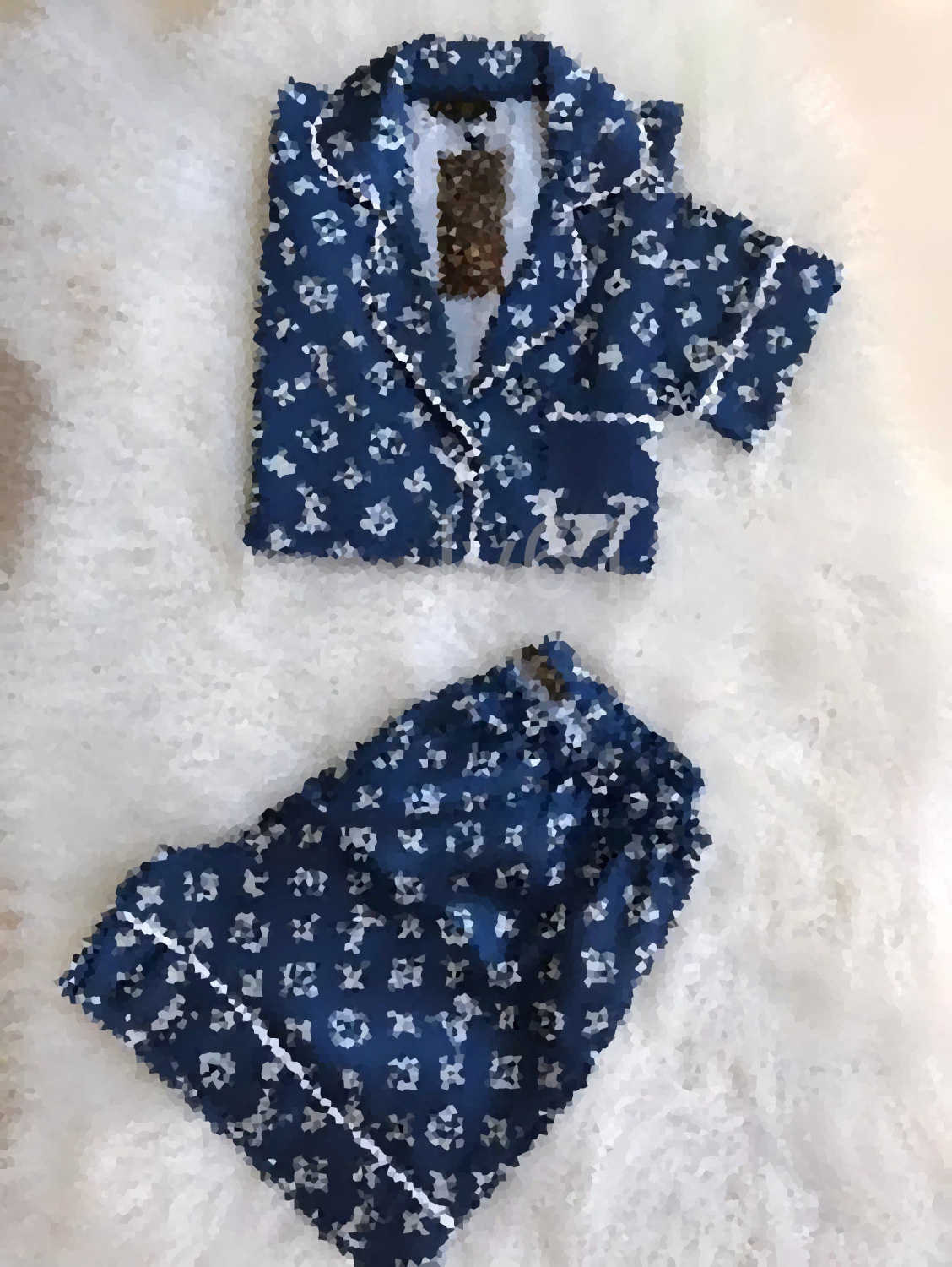 Luxury Women Sleep Lounge Letter Logo Print Pajamas Spring Summer Casual Loose Shirts Shorts Two Pieces Sets Designer Womens Clothes-image-1116628668