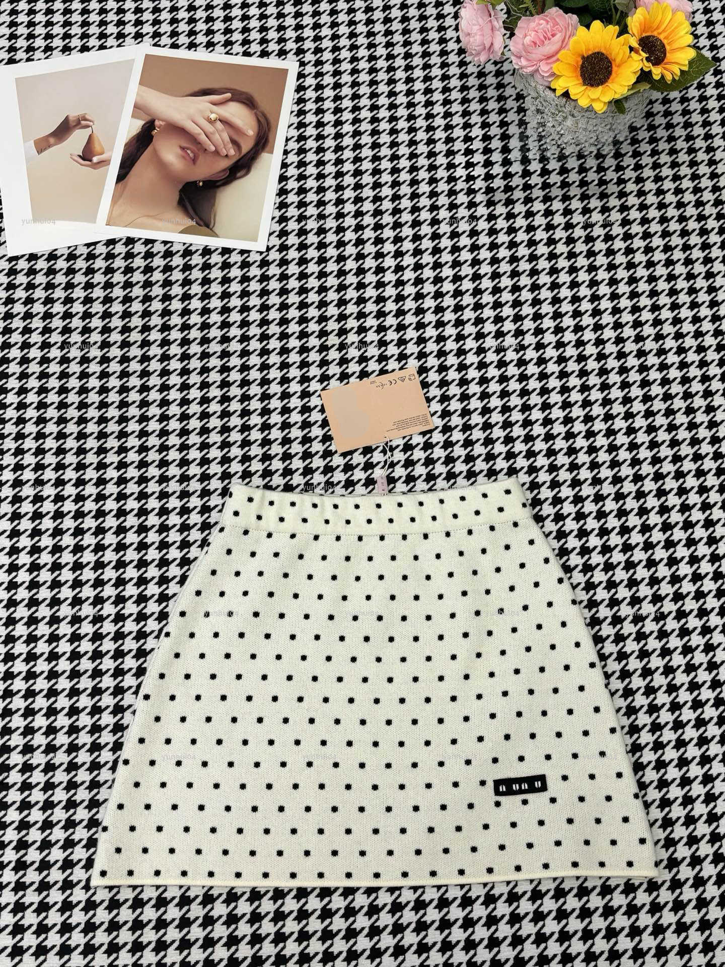 Popular Skirt women dress Summer lady dresses women designer clothes polka dot knit skirt A078X02N146-image-1105615606