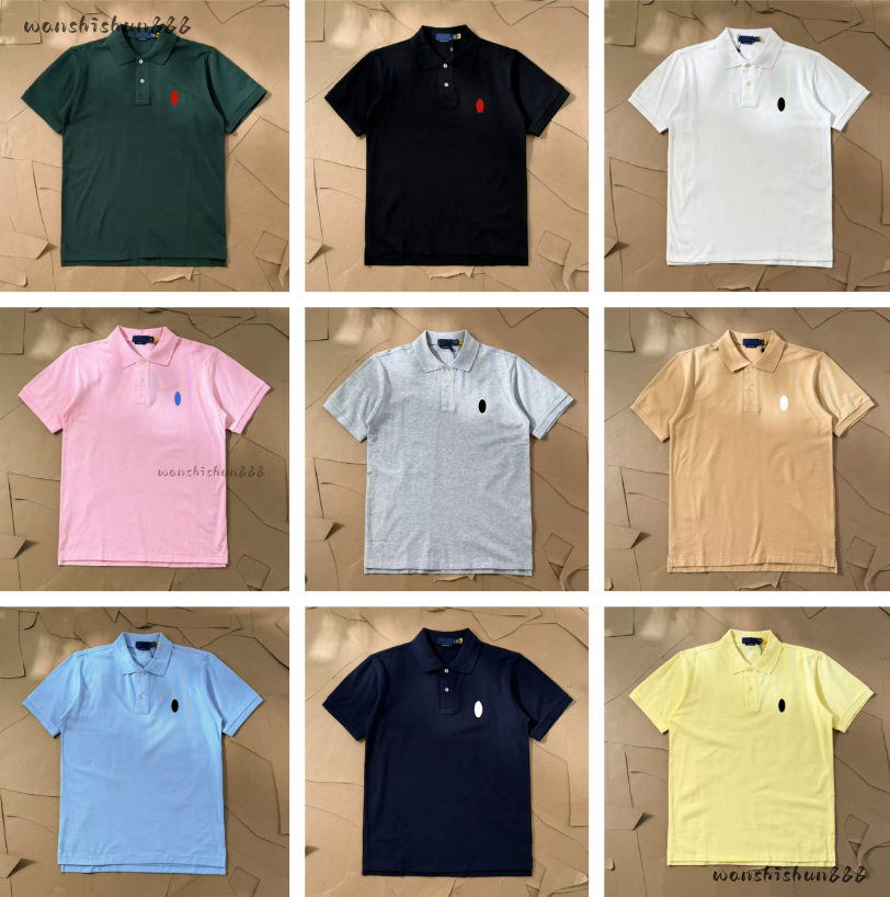 Hot Sale Men Polos Shirt Designer T Shirt Collar Lapel Classic Color Embroidery Pony Mens Short Sleeve Tshirt Fashion Trendy Versatile Couple Busine