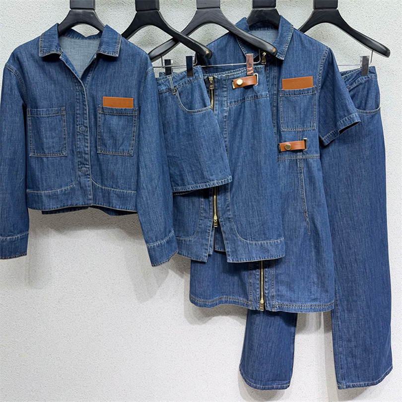 Femmes élégant décontracté robe en Jean fermeture éclair Vintage jupes de rue en plein air classique Jean manteau Jean droit