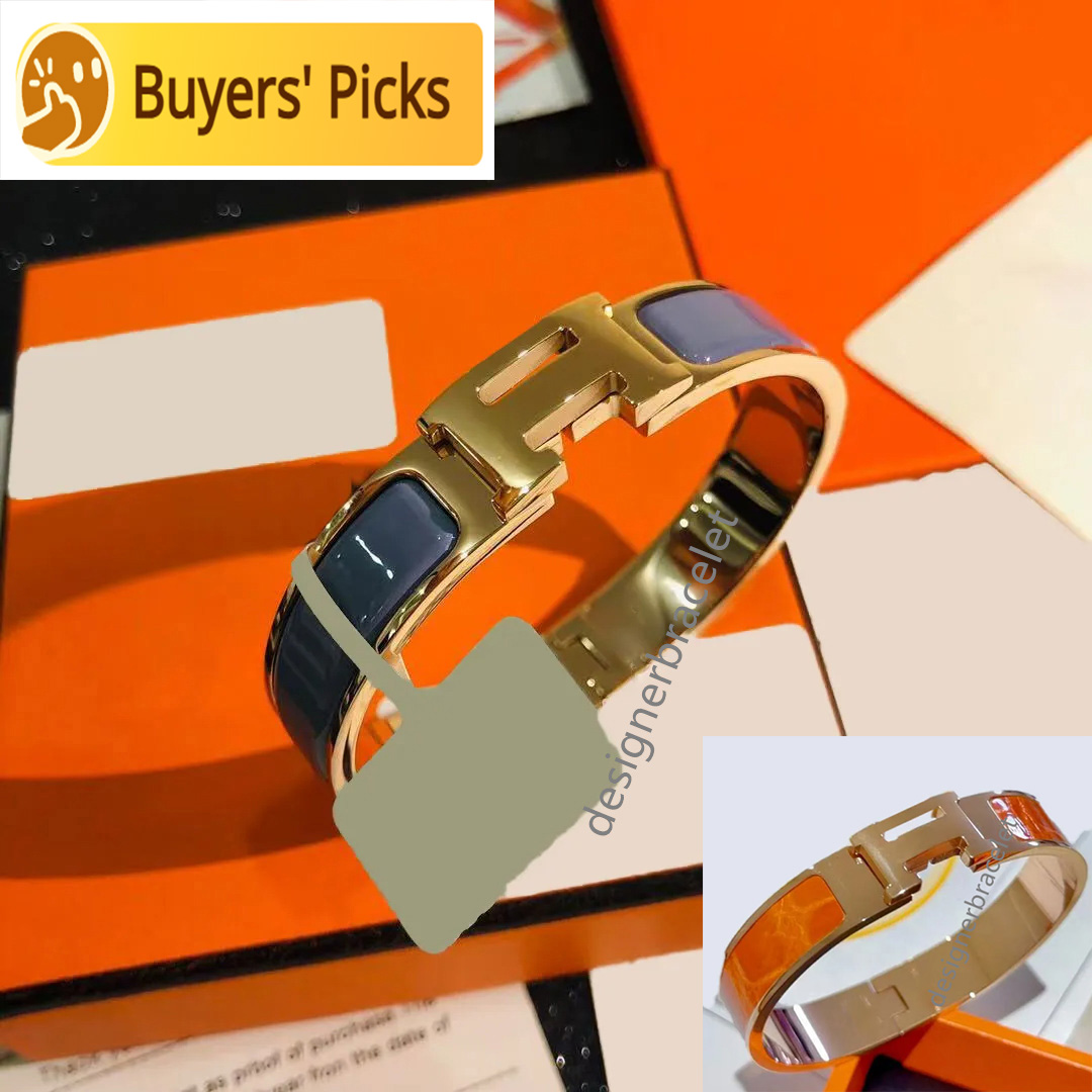 Designer bracelet luxury brand bracelet bracelets designer for women Thick-thin bracelets stainless steel bracelet unisex Orange gift box Multiple s