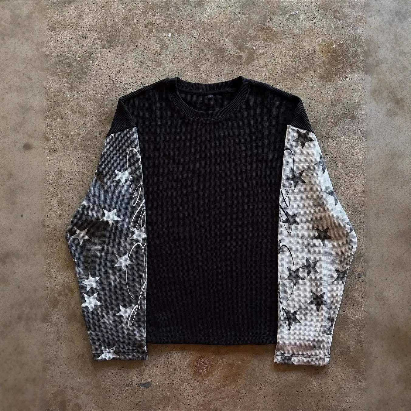 Autumn and Winter New Mens and Womens Same American Clothing High Street Dark Punk Retro Trendy All-Matching Top INS style L260512