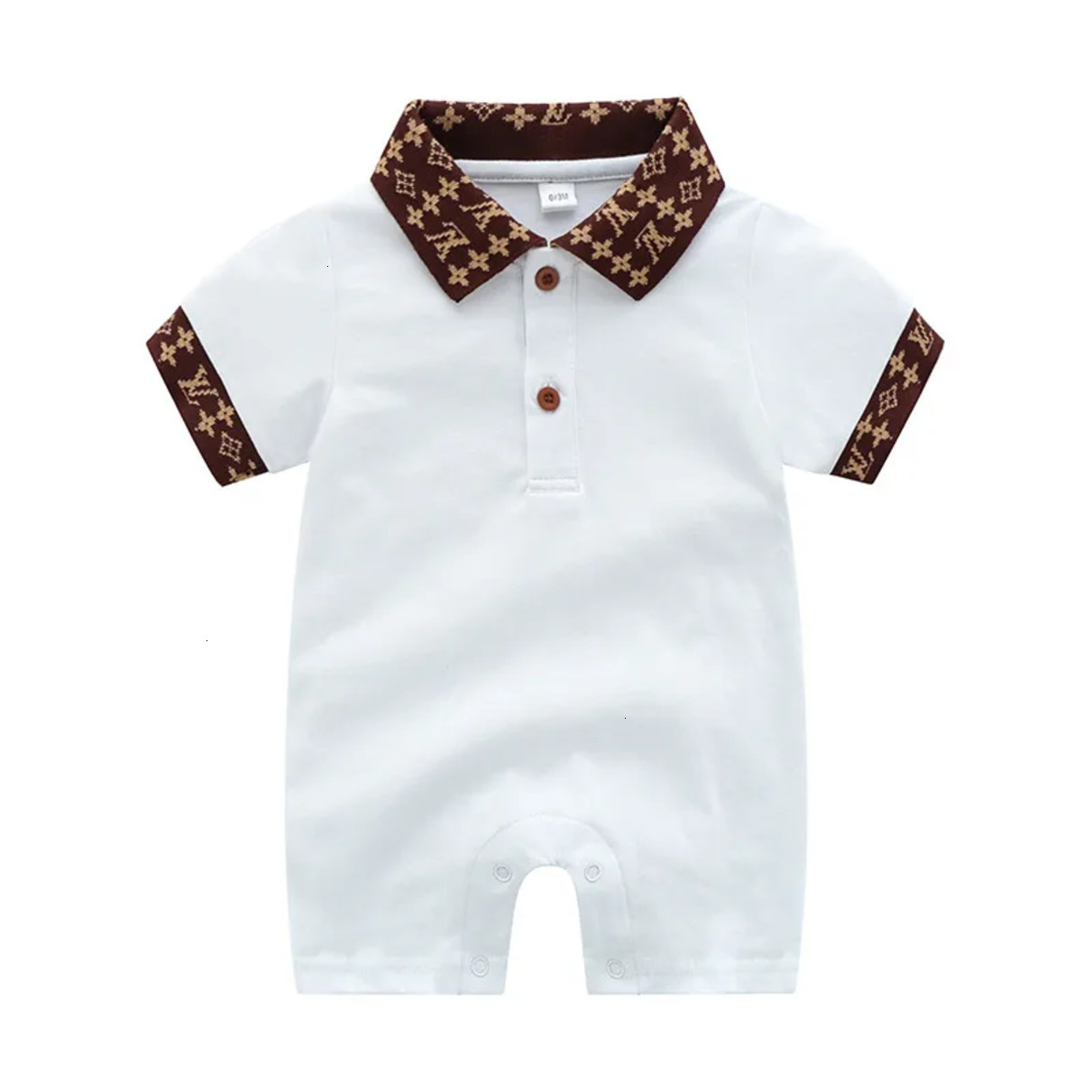 Baby Clothes Designer 2026 New Arrivals Fashion Boys Girls Brand Rompers Infant Summer Short Sleeve rompers Jumpsuits Kids Baby Cotton Turn-Down Col