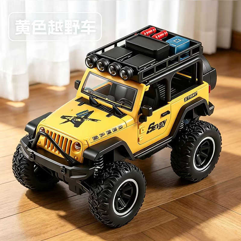 1:24 Inertial off-road vehicle, boy's toy car, sound and light return force model, children's simulation car toy C260513-image-1086621787