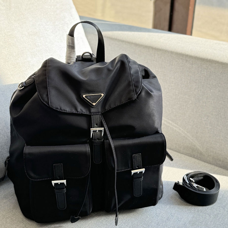 Black Fashion Designer Backpack Men's Sport Bag Women's Casual Travel Bags Unisex Mother-child Package