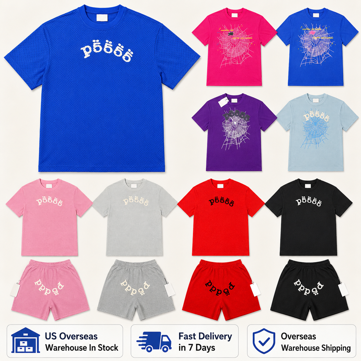 T-shirt de créateur Spider Tee Diamond Design Chemises pour hommes Coton Web Col rond Manches courtes Hommes Femmes Imprimé Mode Street Printing