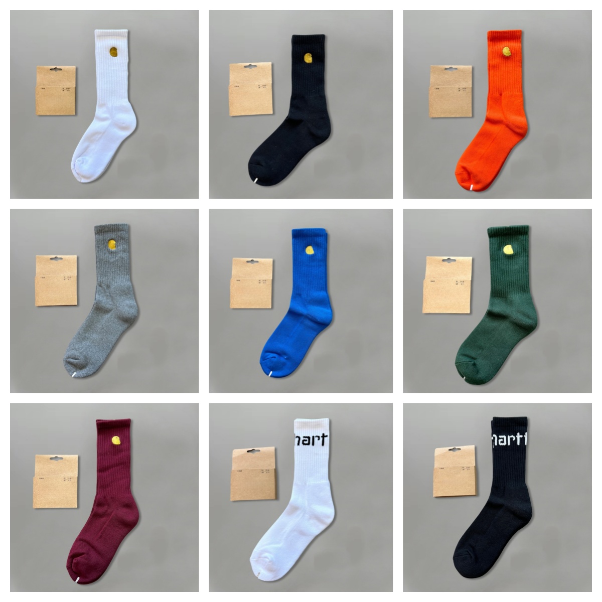 Men's Socks Mens Fashion Casual Cotton Breathable Medium high tube Sports Socks Trendy Workwear Socks Couple Solid Color Versatile Socks-image-517097139