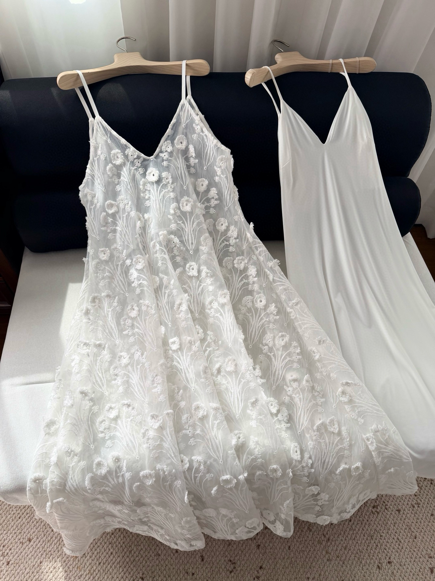 2026 Robe en tissu organza blanc brodé à la main, longue, vêtements de plage d'extérieur, taille S-XL