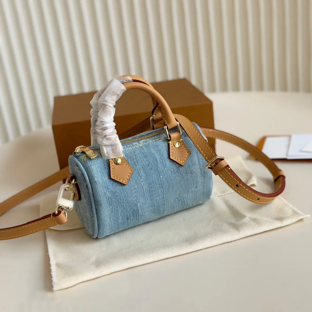 sac de créateur Mini sac sac à bandoulière femme cuir Denim bandoulière marque de luxe sac marron fleur sac à main à la mode sangle réglable 16 c