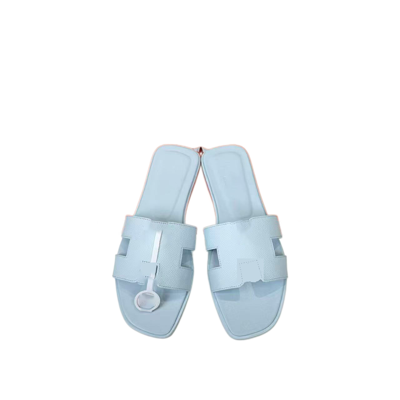 10A summer new sexy high-end woven leather high-heeled slippers, stylish square toe, single line drag, super. The highest version good-looking