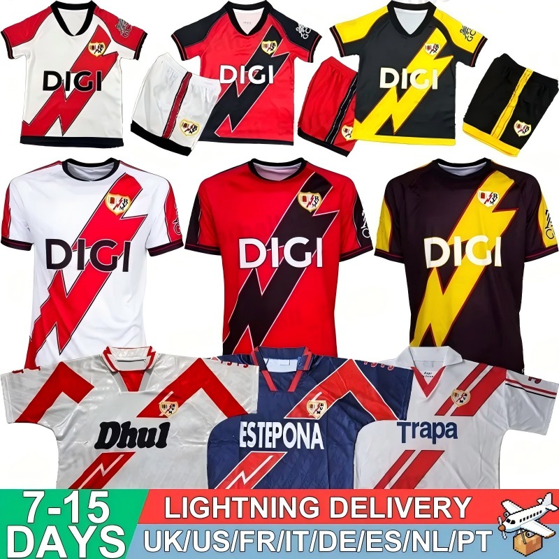 Rayo Vallecano Jerseys 25 26 Football Soccer Jerseys Retro Football Shirts Tops Kits Men Kids Women Fans Player 3XL 4XL 666-image-914668752